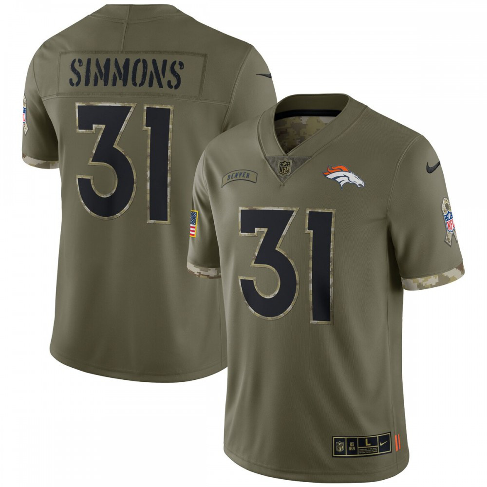Justin Simmons Denver Broncos Nike 2022 Salute To Service Limited Jersey - Olive-Profan Arena